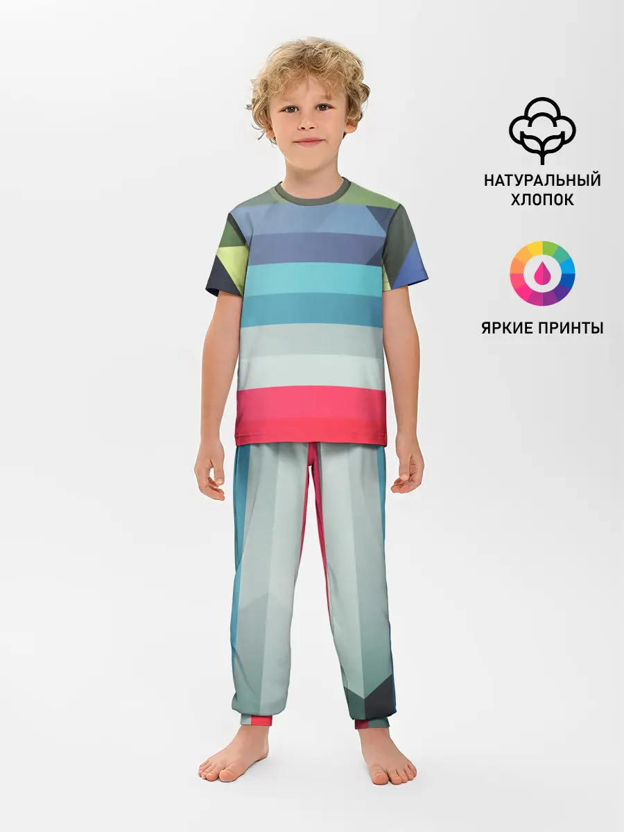 Детская пижама с брюками / ТЕКСТУРА ЛИНИИ