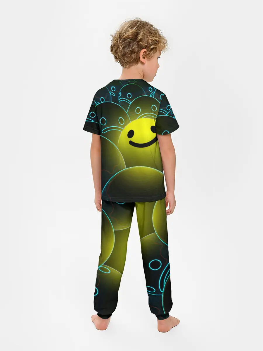 Детская пижама с брюками / НЕОНОВЫЕ СМАЙЛЫ