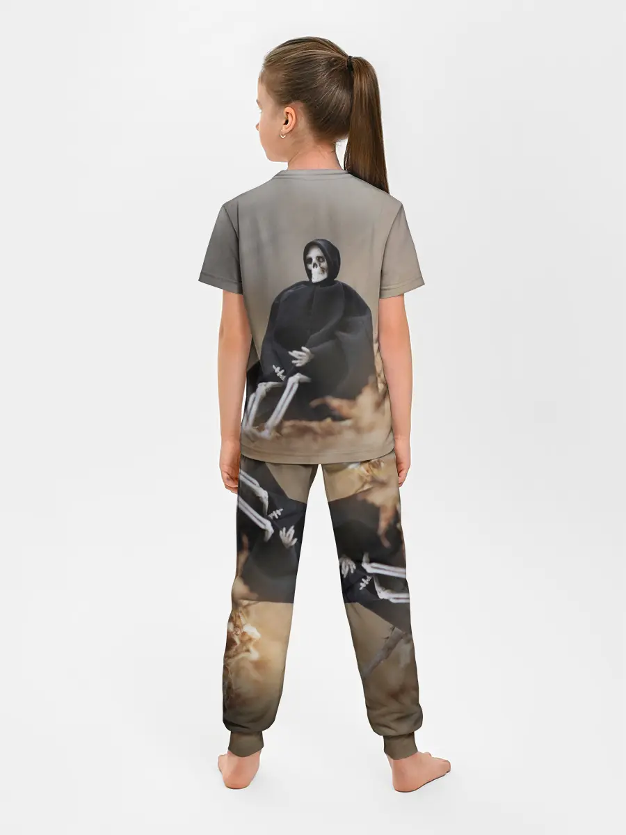 Детская пижама с брюками / Сидячий Скелет
