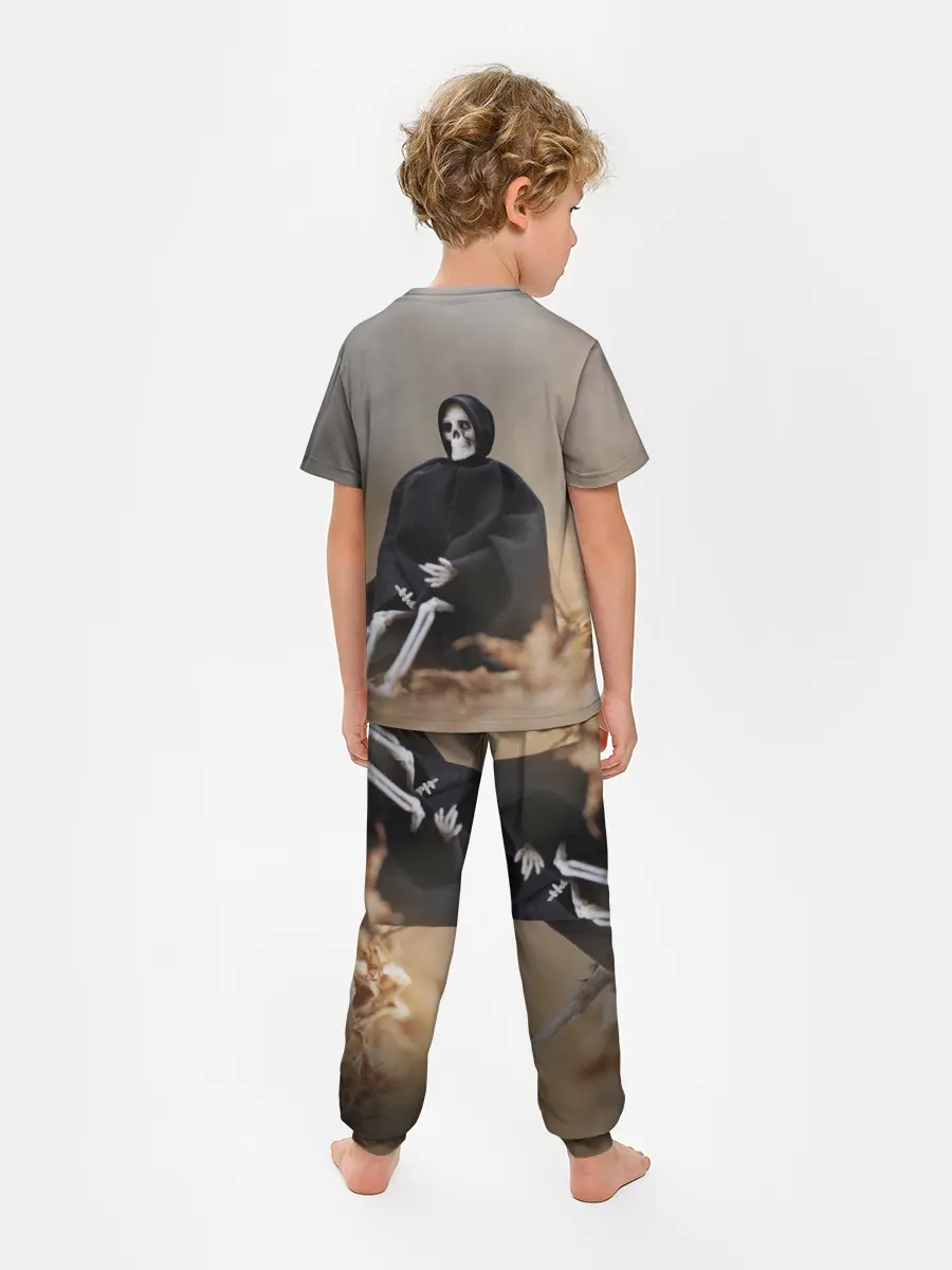 Детская пижама с брюками / Сидячий Скелет