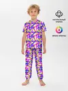 Детская пижама с брюками / абстракция из ярких полос