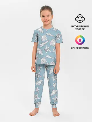 Детская пижама с брюками / Морские обитатели