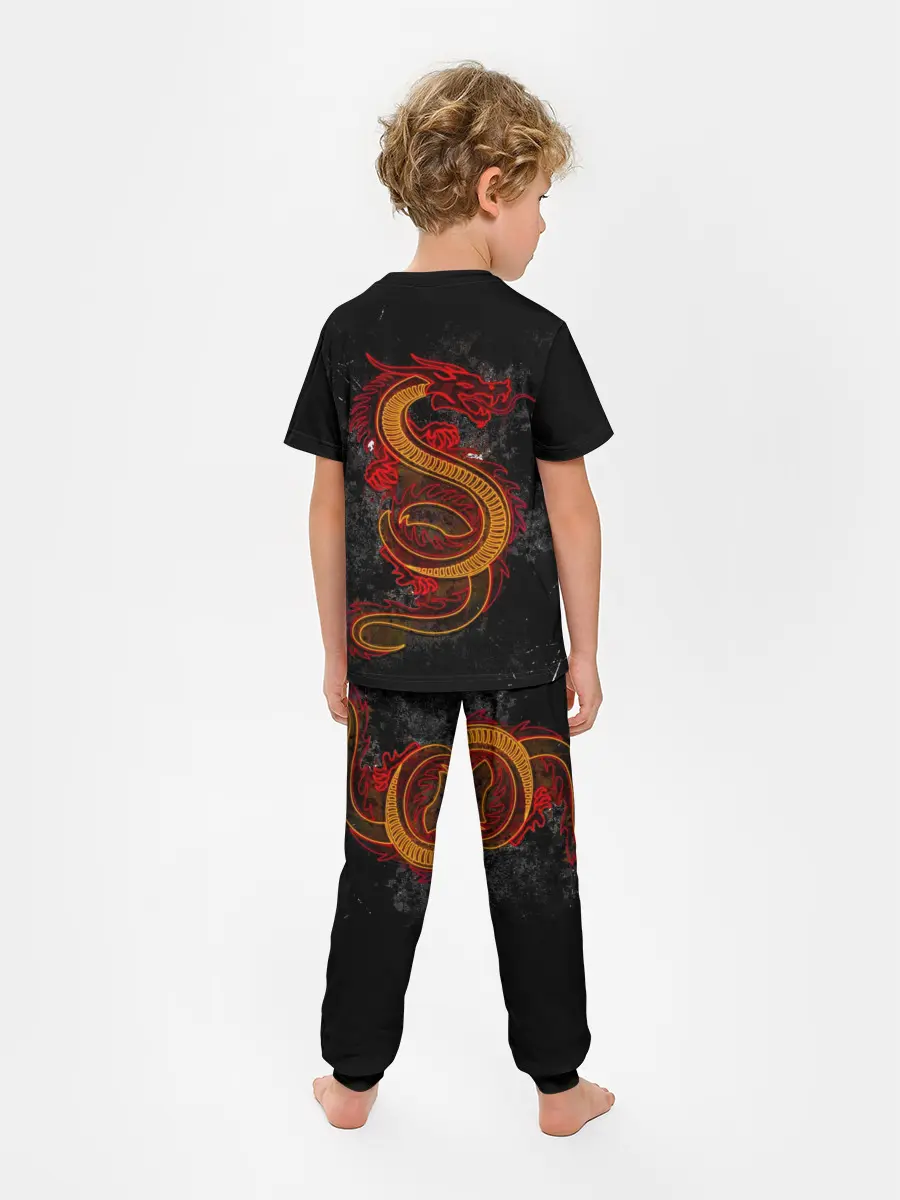 Детская пижама с брюками / НЕОНОВЫЙ ДРАКОН, 3d