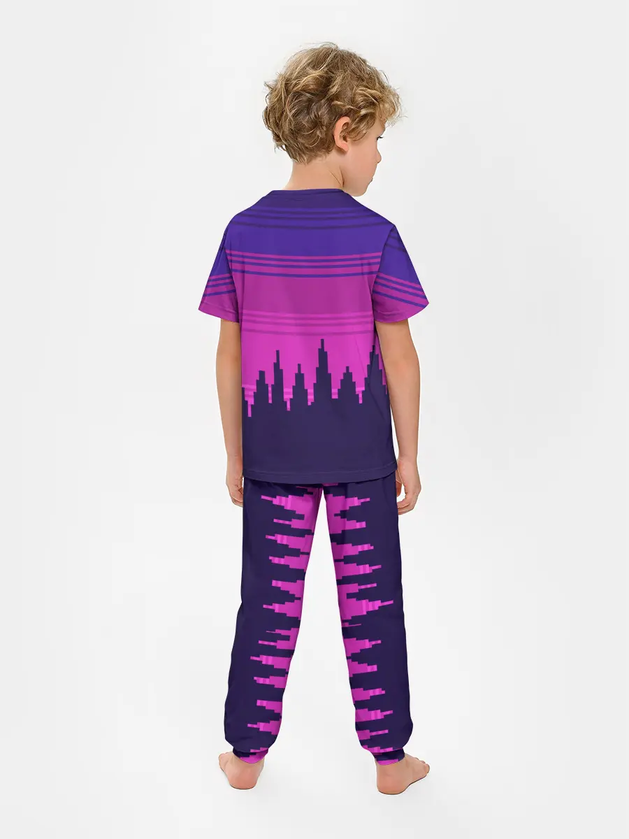 Детская пижама с брюками / Сиреноголовый Пиксельный Город