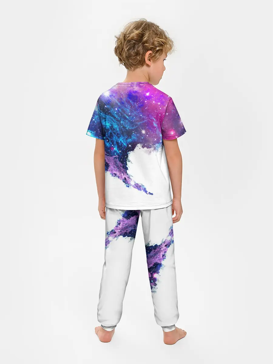 Детская пижама с брюками / Космический сноуборд