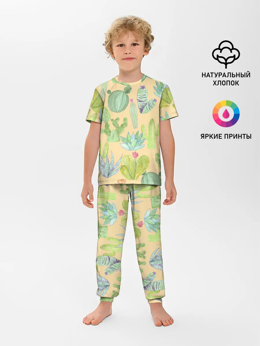 Детская пижама с брюками / Кактусы в пустыне