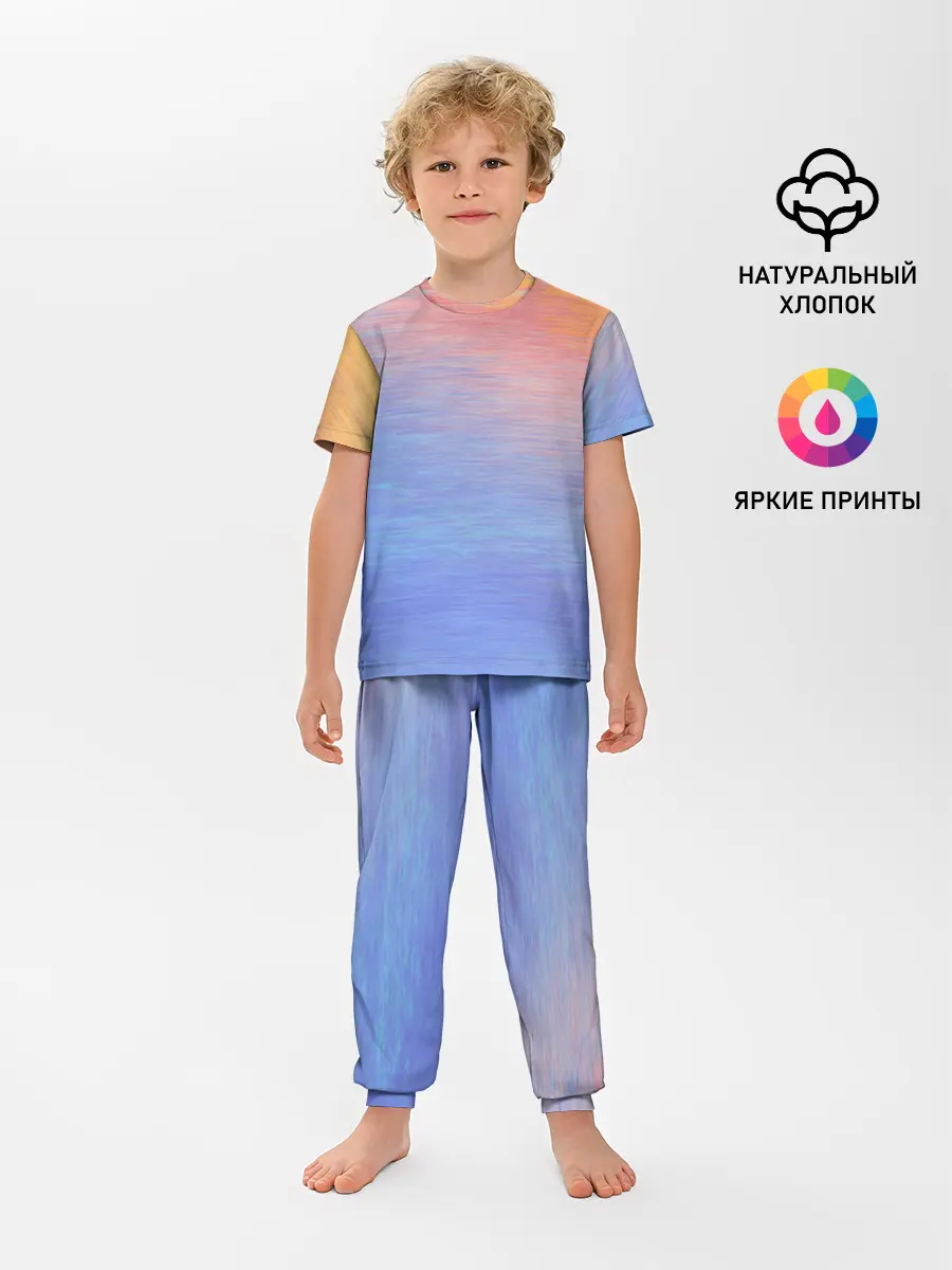 Детская пижама с брюками / Закат в море