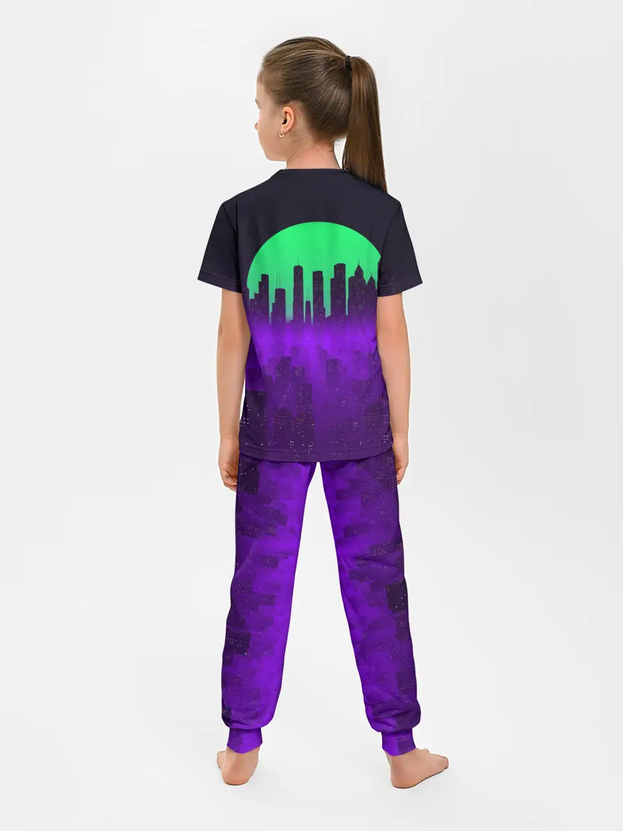 Детская пижама с брюками / НЕОНОВЫЙ ГОРОД