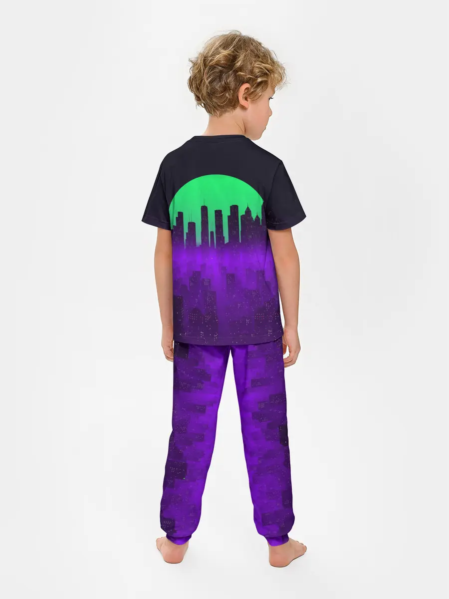 Детская пижама с брюками / НЕОНОВЫЙ ГОРОД