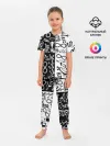 Детская пижама с брюками / ТОКИЙСКИЕ МСТИТЕЛИ ЛОГОБОМБИНГ ЧБ
