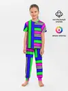Детская пижама с брюками / Полосатый яркий летний узор