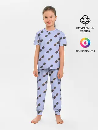 Детская пижама с брюками / Разноцветные очки