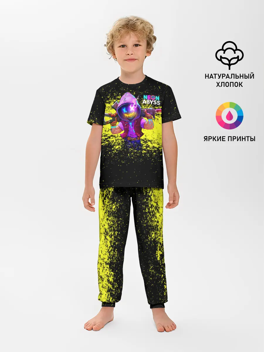 Детская пижама с брюками / Neon Abyss