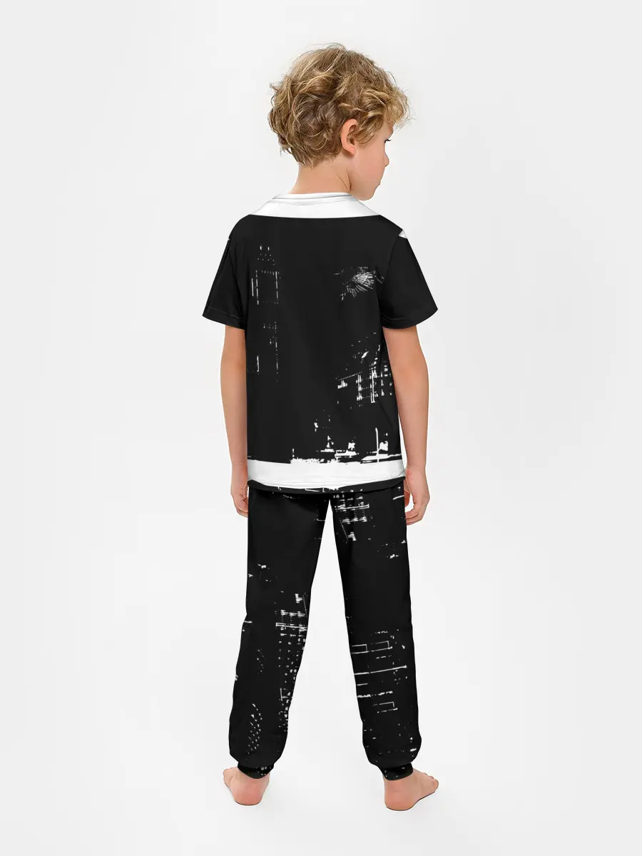 Детская пижама с брюками / город
