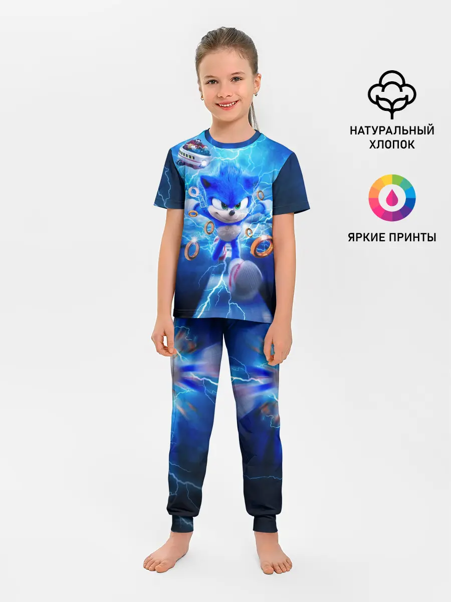 Детская пижама с брюками / SONIC | СИНИЙ ЁЖ