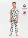 Детская пижама с брюками / Акварельные панды паттерн