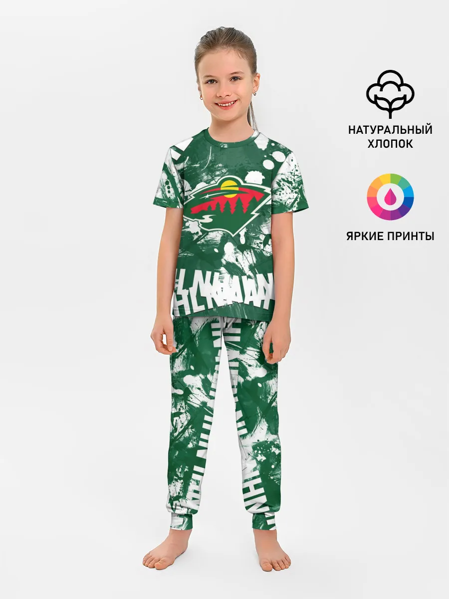 Детская пижама с брюками / Minnesota Wild, Миннесота Уайлд