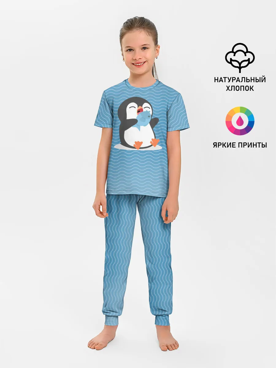 Детская пижама с брюками / Пингвин