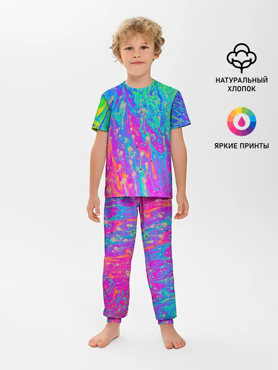 Детская пижама с брюками / НЕОНОВАЯ ПАЛИТРА
