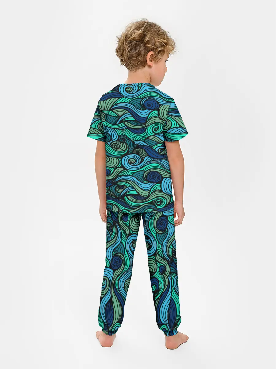 Детская пижама с брюками / Морская пучина