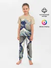 Детская пижама с брюками / Kanagawa Wave Glitch Art