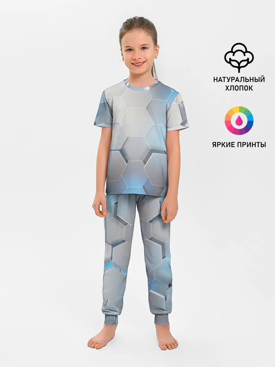 Детская пижама с брюками / 3D соты