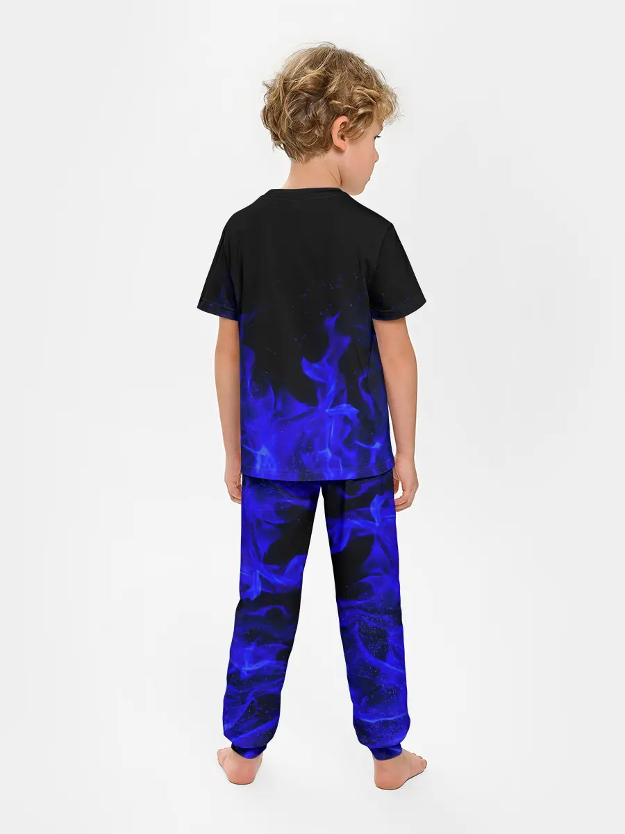 Детская пижама с брюками / Синий Огонь
