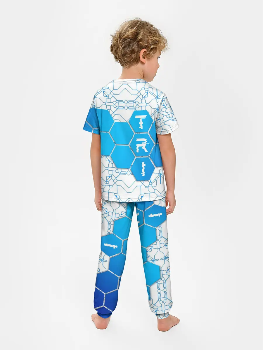 Детская пижама с брюками / Плыви, Крути, Беги