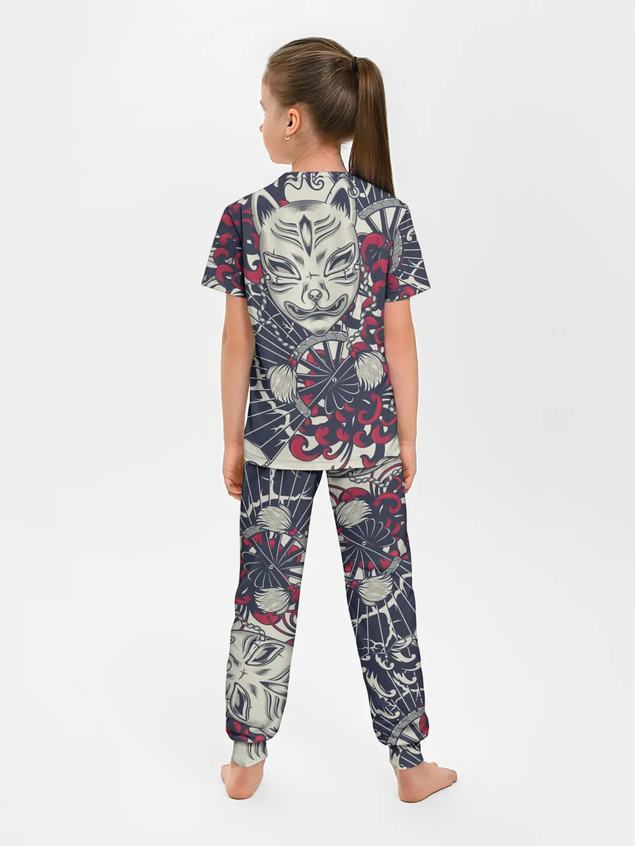 Детская пижама с брюками / Кицунэ | Маска лисы