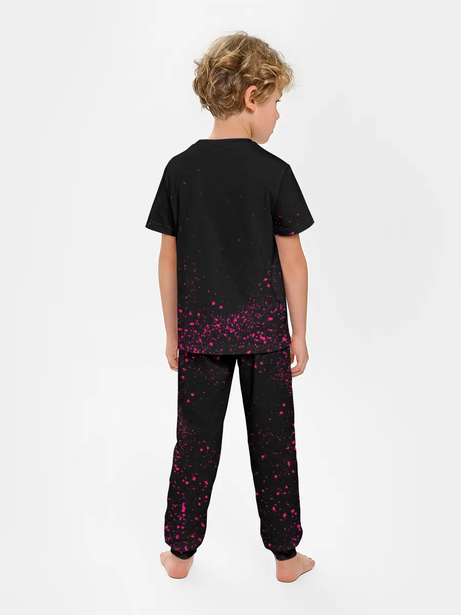 Детская пижама с брюками / ИГРА В КАЛЬМАРА НЕОН, СТРАЖ КВАДРАТ 029