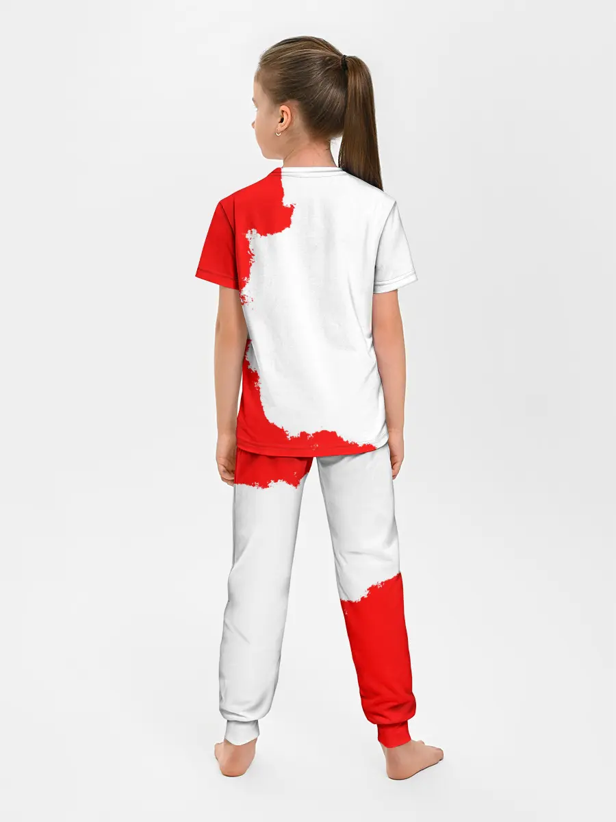 Детская пижама с брюками / Хамон красный