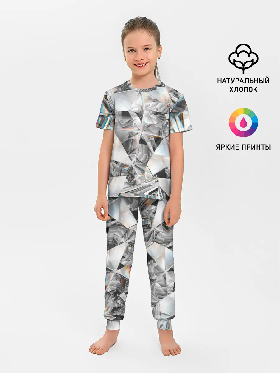 Детская пижама с брюками / зеркальный калейдоскоп