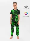 Детская пижама с брюками / Зелёная краска