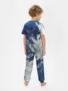 Детская пижама с брюками / Серо-синее абстрактное