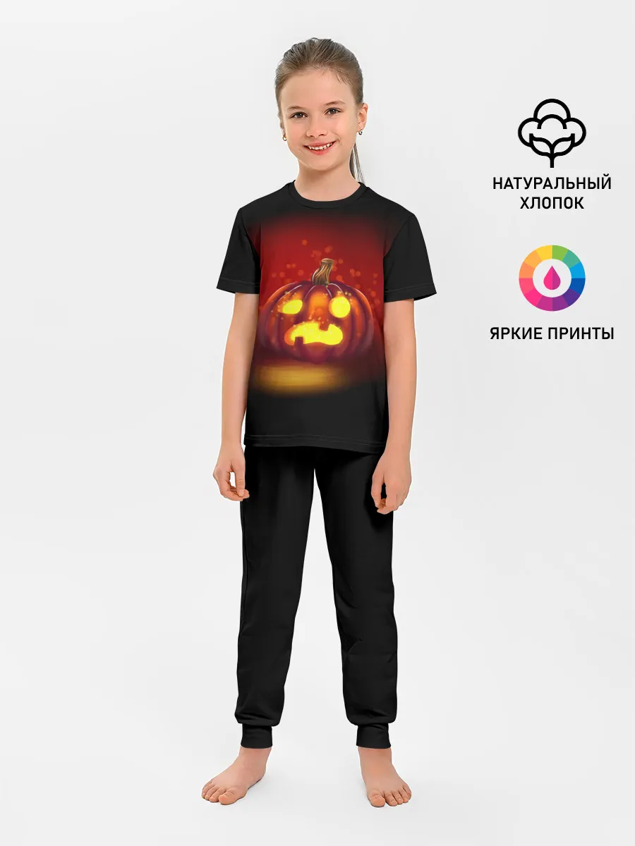 Детская пижама с брюками / Тыква фонарь