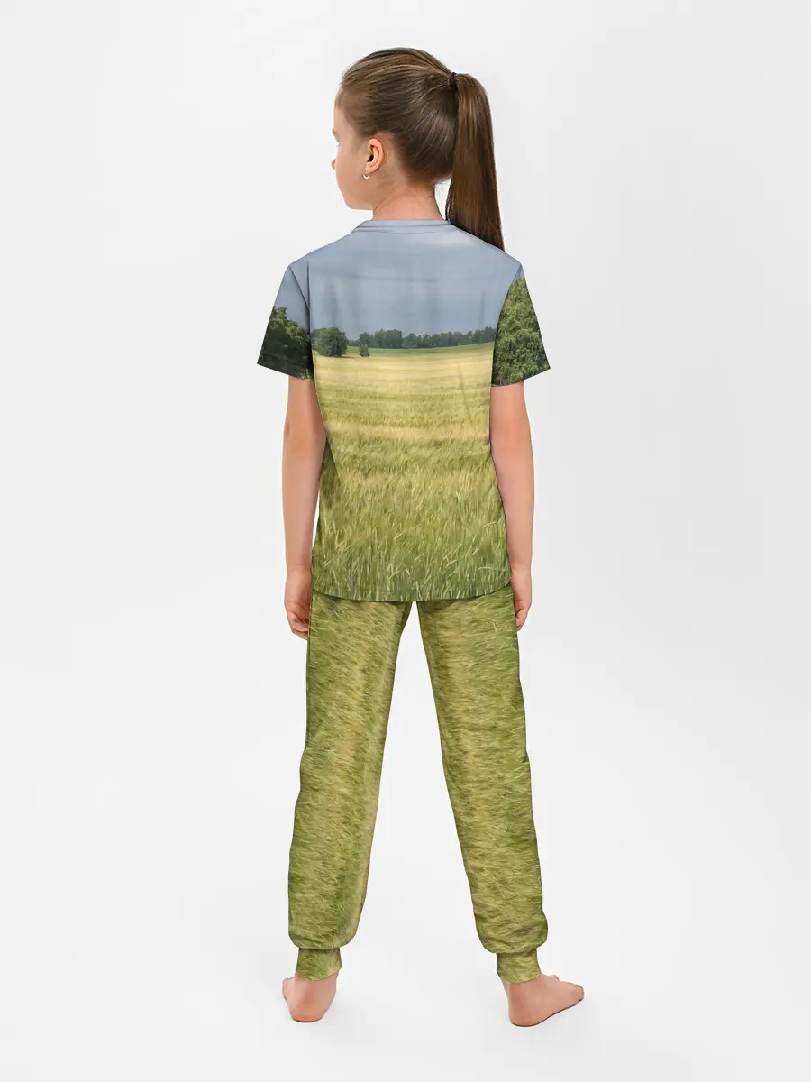 Детская пижама с брюками / Пшеничное поле