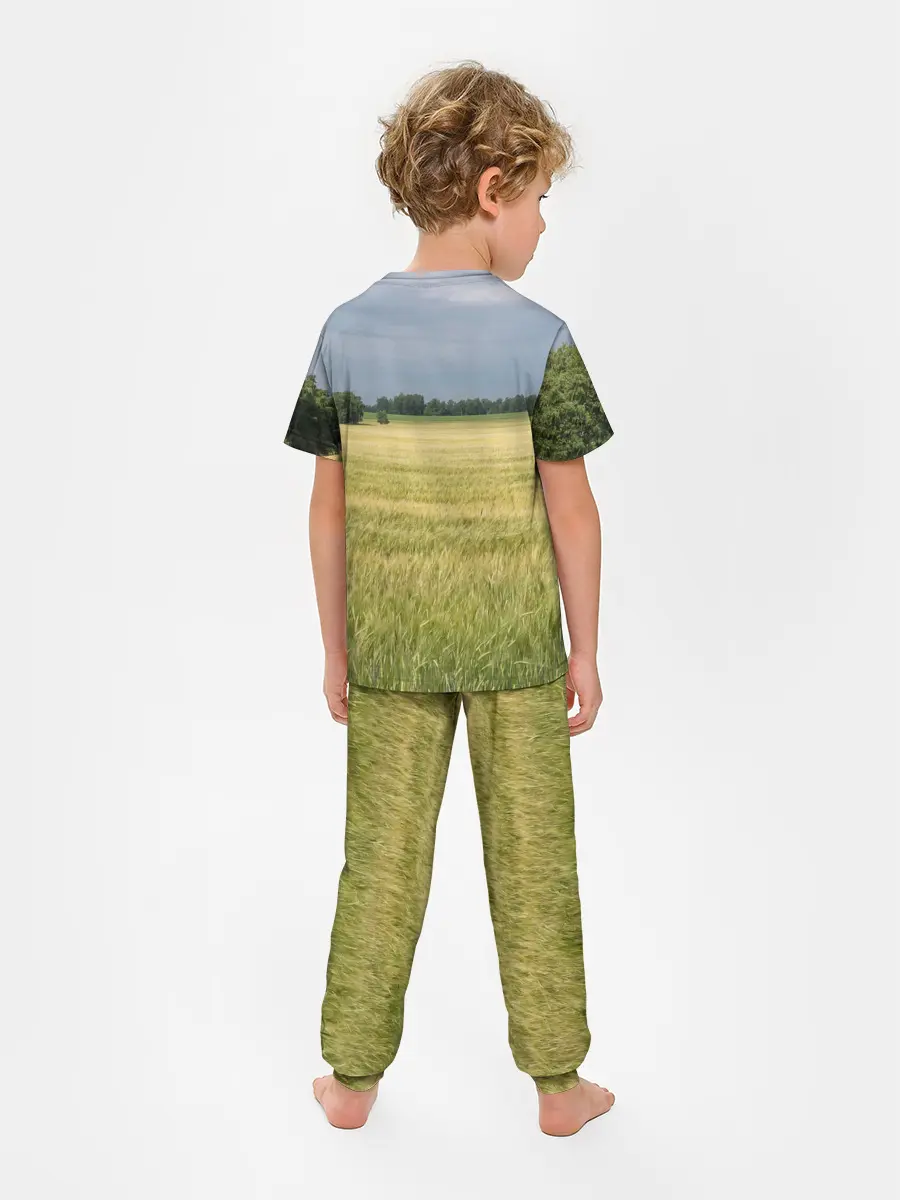 Детская пижама с брюками / Пшеничное поле