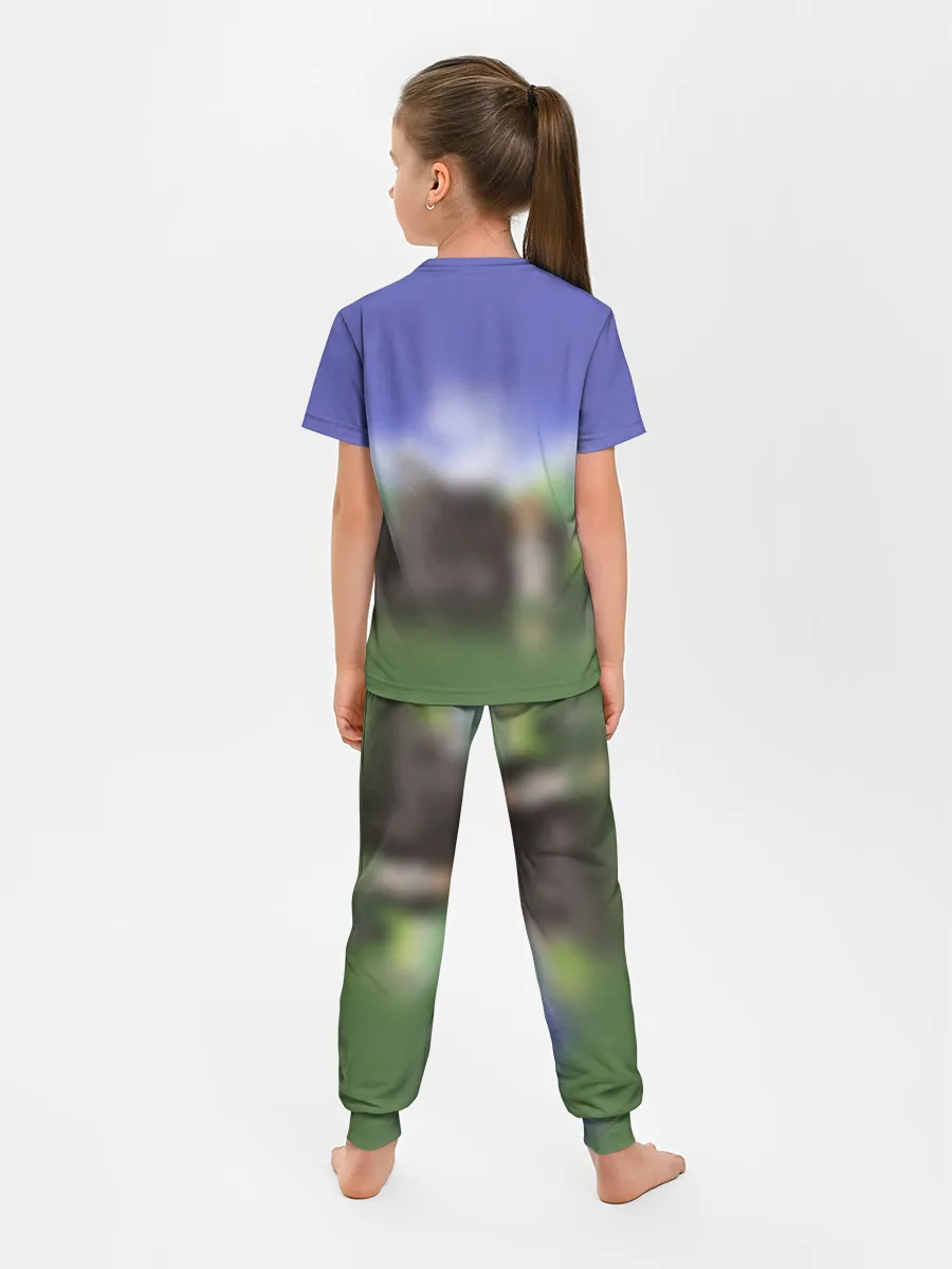 Детская пижама с брюками / Девушки и танки | Girls und Panzer