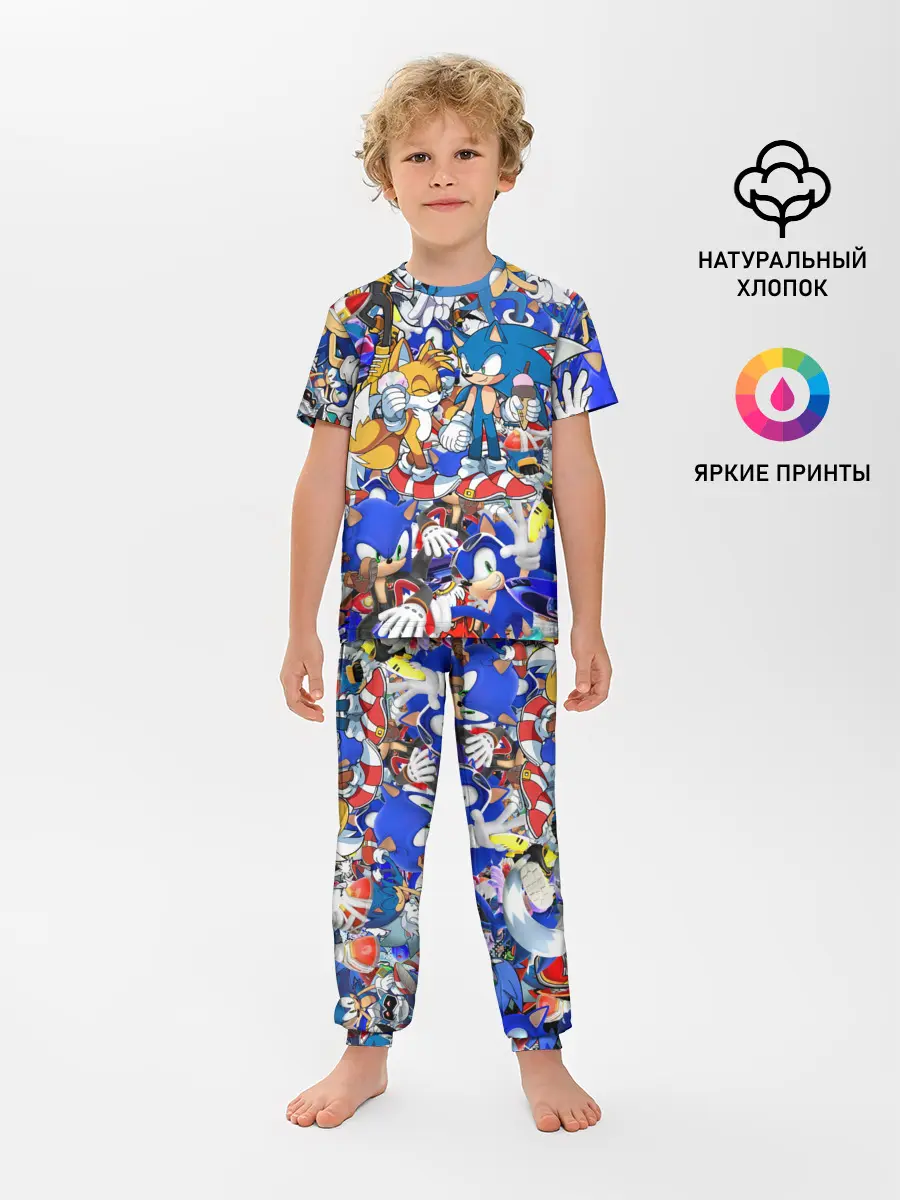 Детская пижама с брюками / SONIC PATTERN | СОНИК