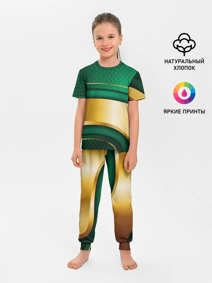 Детская пижама с брюками / GREEN GOLD 3D