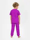 Детская пижама с брюками / Яркий цветочный неоновый узор