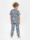 Детская пижама с брюками / Розово-голубой тропический