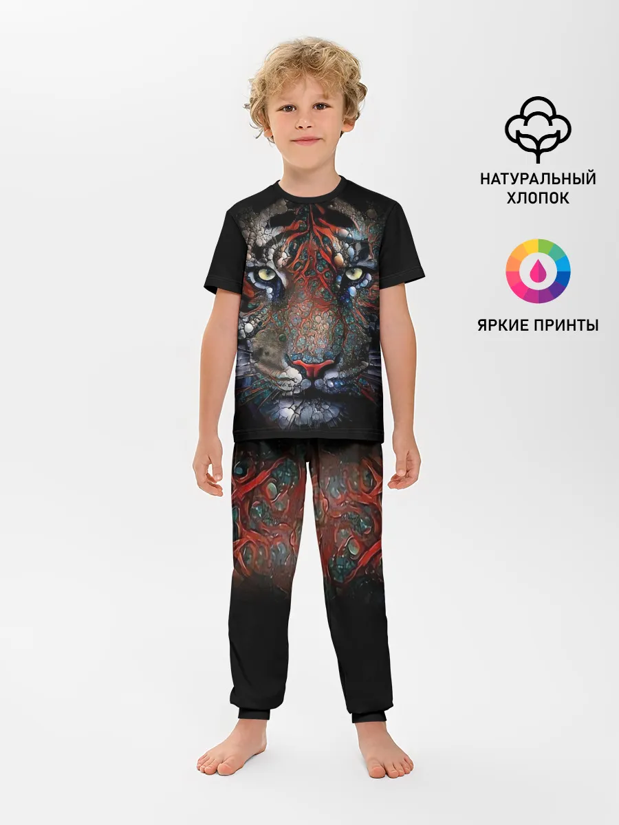 Детская пижама с брюками / Цветной тигр