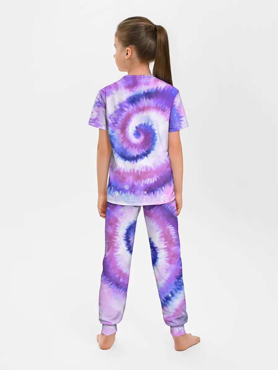 Детская пижама с брюками / TIE-DYE PURPLE