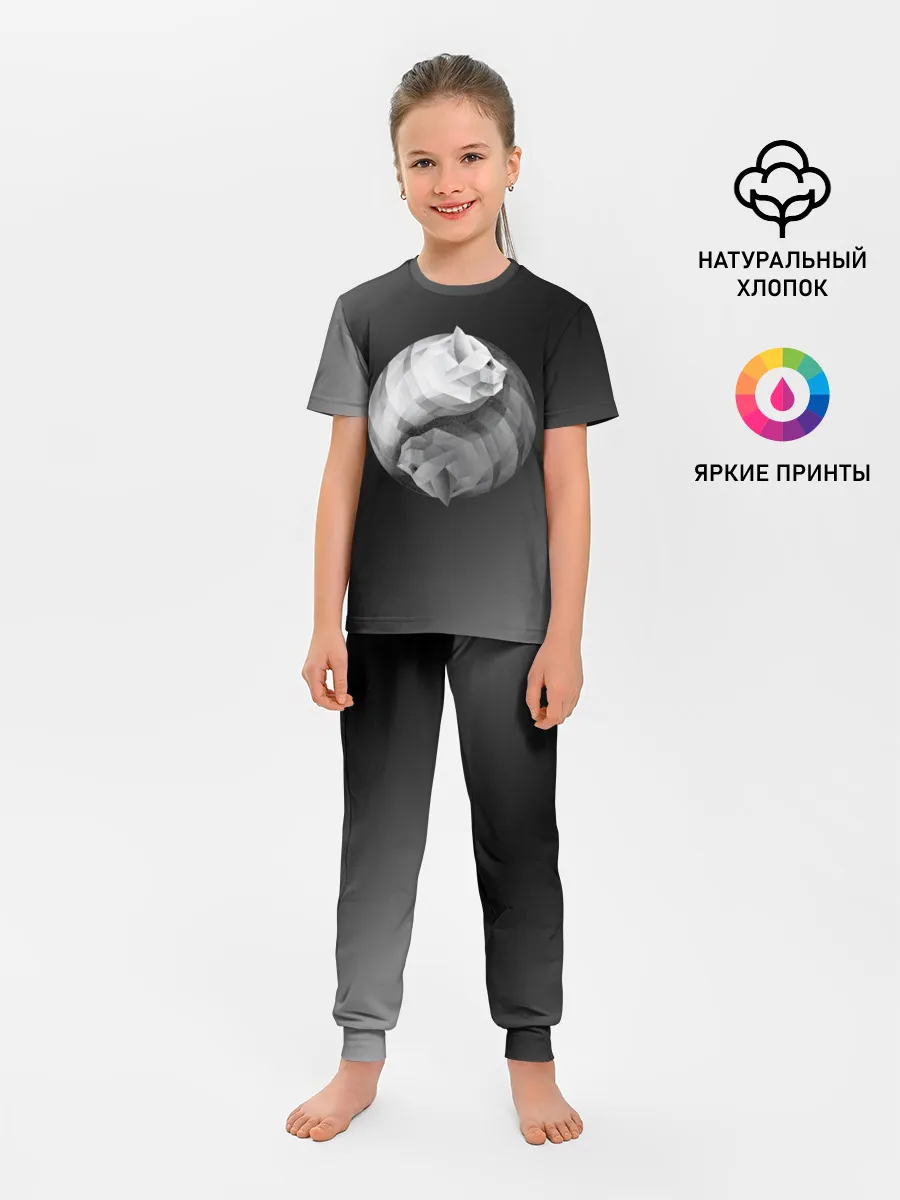 Детская пижама с брюками / Янь Янь Котики