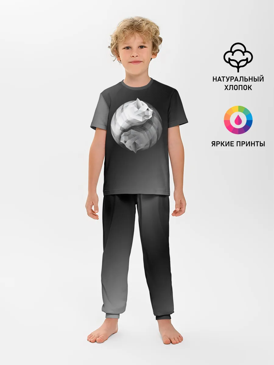 Детская пижама с брюками / Янь Янь Котики