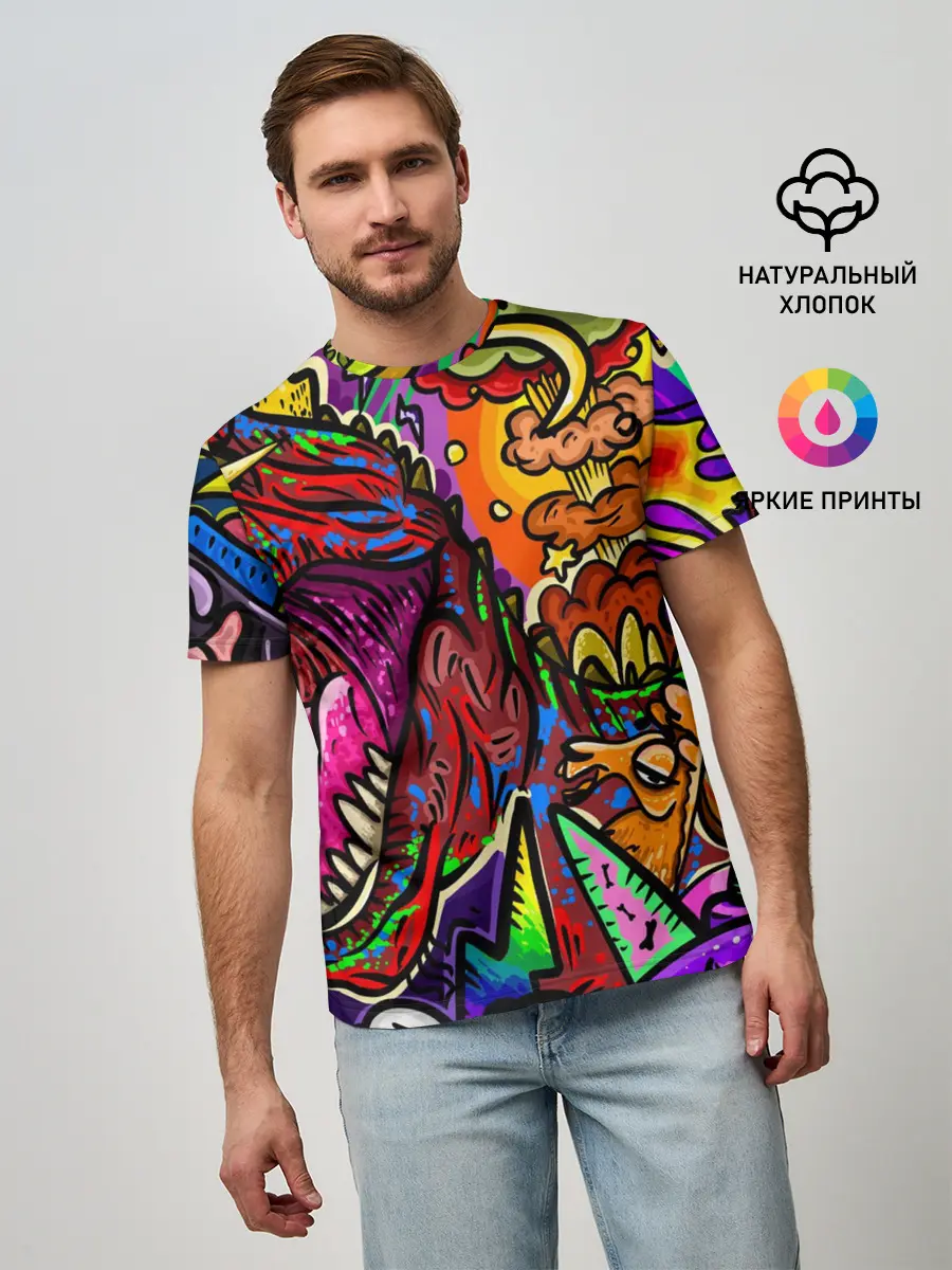 Мужская базовая футболка / Динозавр