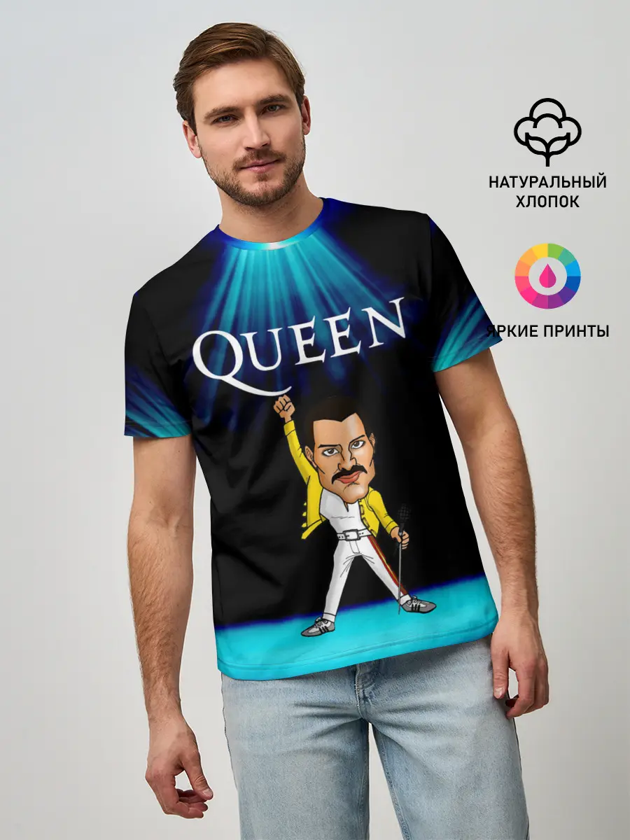 Мужская базовая футболка / Фреди Меркури