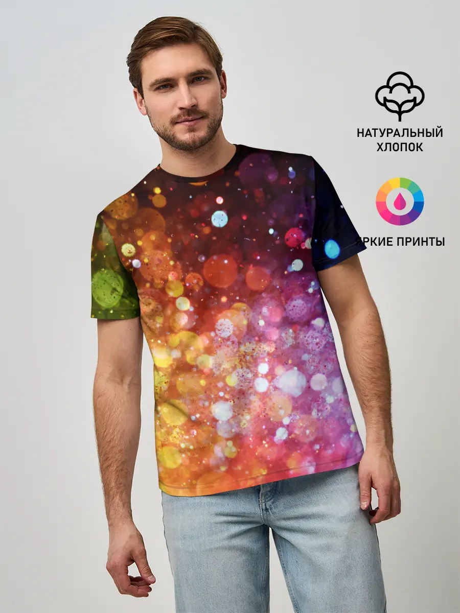 Мужская базовая футболка / Боке