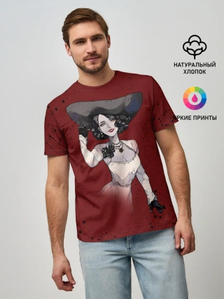 Мужская базовая футболка / Resident Evil 8 Димитреску